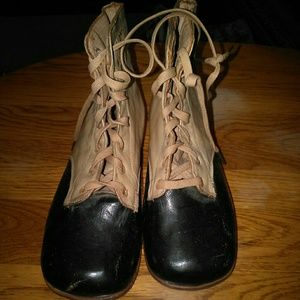 Vintage laced victorian children's boots shoes
